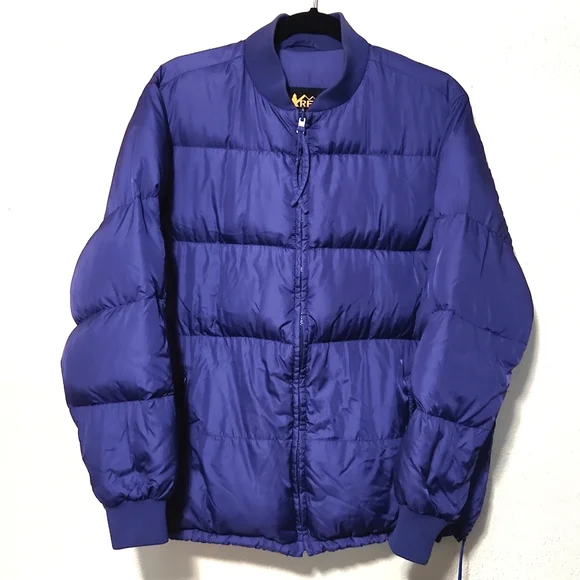 REI Vintage Goose Down Quilted Puffer Jacket Purple Size Large - Picture 2 of 13